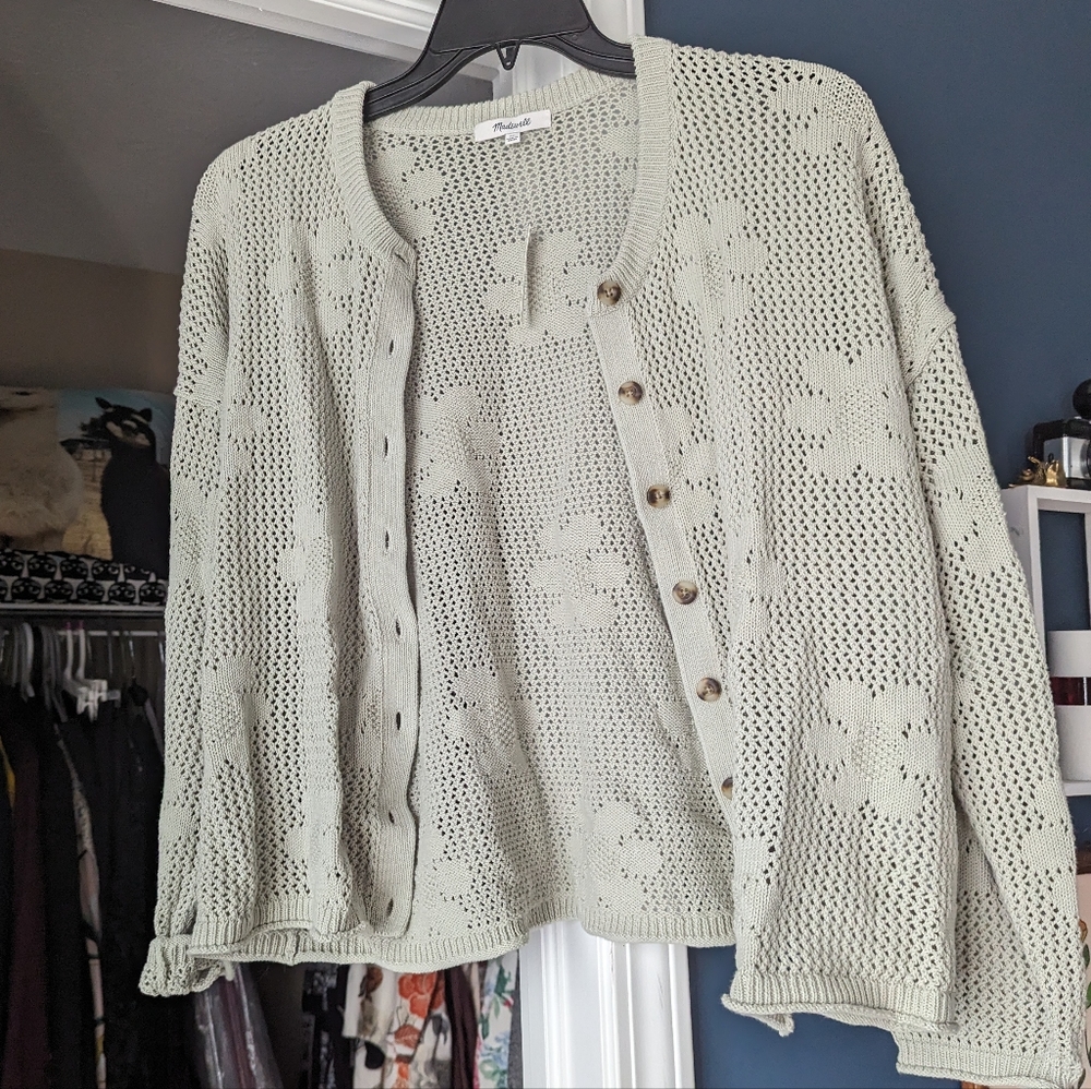 Madewell floral cardigan